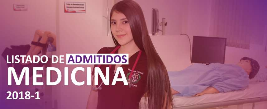 Listado de admitidos a Medicina 2018-1