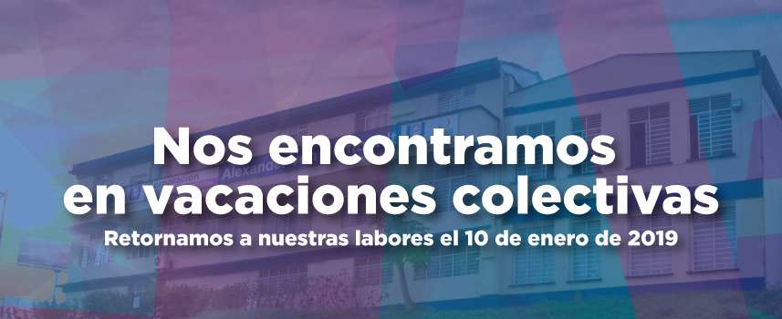 Nos encontramos en vacaciones colectivas