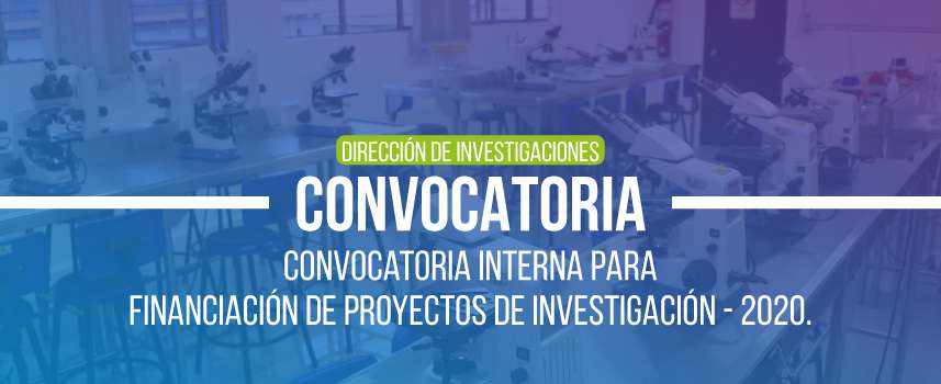 Convocatoria interna para financiación de proyectos de investigación - 2020